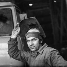 Сварщик | Предприятия. 1980-e гг., г.Северодвинск. Фото #C14022.