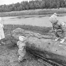 На природе | Горожане. 1990-e гг., г.Северодвинск. Фото #C3446.